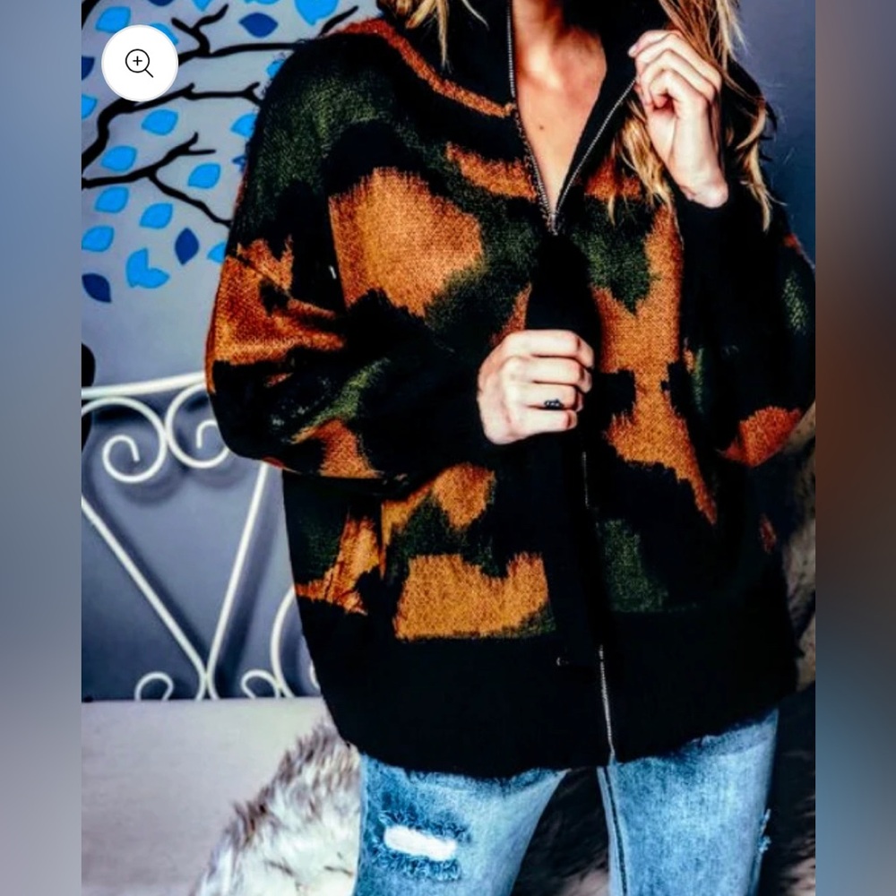 Autumn 🍂 Camouflage Sweater Jacket